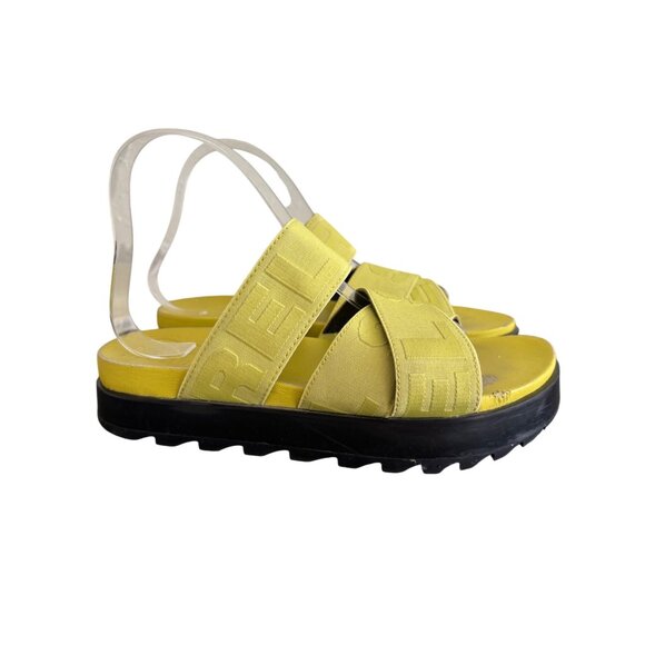 Sorel Womens Roaming Sport Slide Sandals Yellow Bolt & Black Casual Wear - Picture 2 of 15